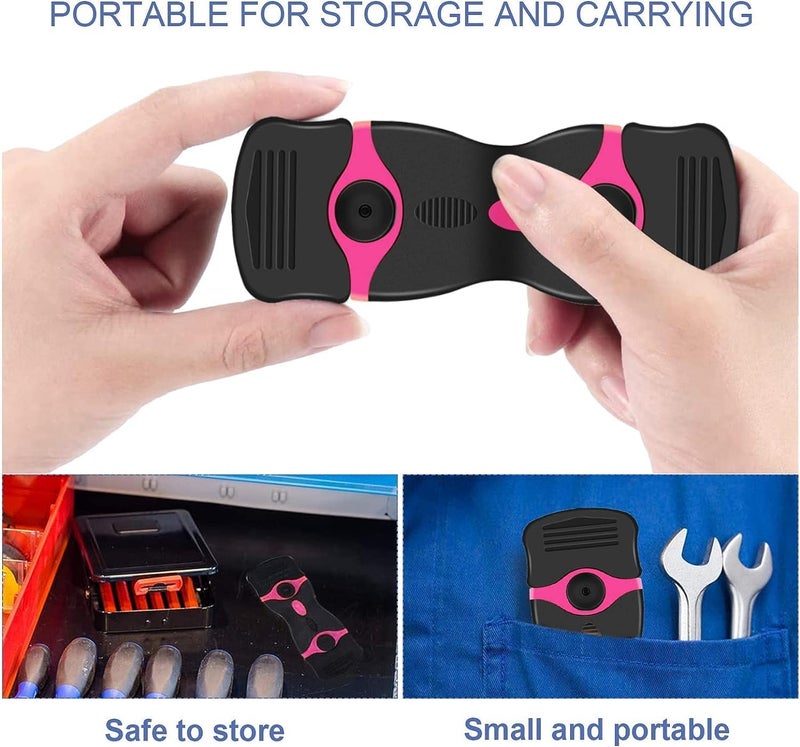 DEKEones Razor Blade Scraper, Double Edged Razorblade Scraping Tool with 10 Pcs Razor Blades, Paint Scraper for Glass, Decals, Tint, Stickers, Labels, Caulk, Adhesive(Pink) - Image 5